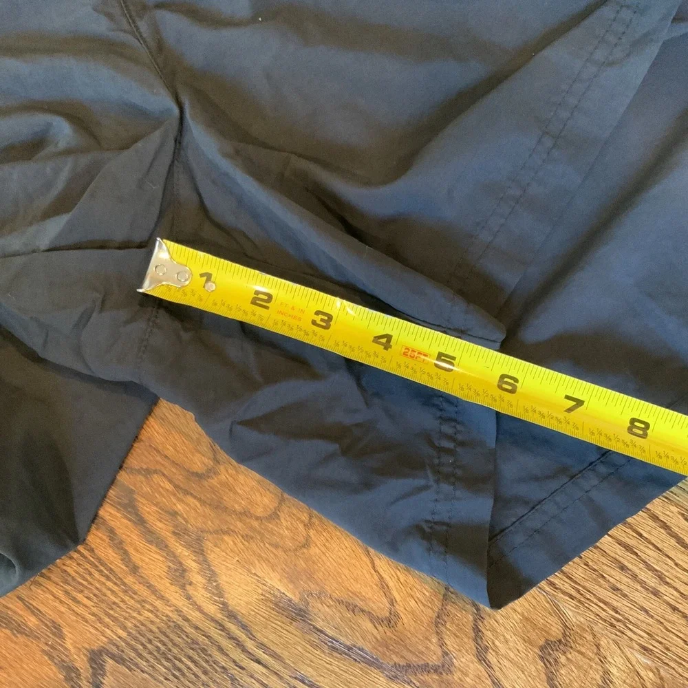 COLUMBIA 2XL Black Nylon Shorts Elastic Waist Pockets Hiking Fishing Swimming